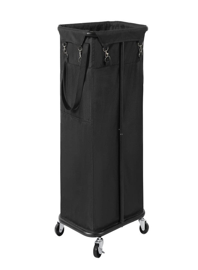 WOWLIVE 100L Rolling Laundry Hamper with Wheels Large Laundry Basket Organizer Laundry Cart with Steel Frame and Removable Bag Foldable Tall Dirty Clothes Hamper Dorm Room Storage for Bedroom (Black) - Image 1